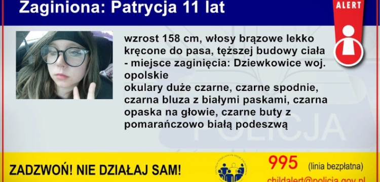 Child Alert. Policja szuka 11-latki Dziewkowic