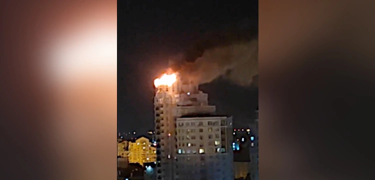 Biełgorod. W płomieniach stanął luksusowy apartamentowiec