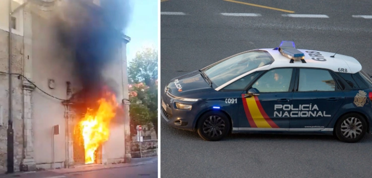 Wstrząsające sceny w Hiszpanii. Napastnik podłożył ogień w kościele, w czasie Mszy