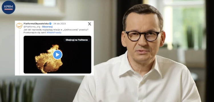 „To są propagandyści”. Premier o deepfake'u PO