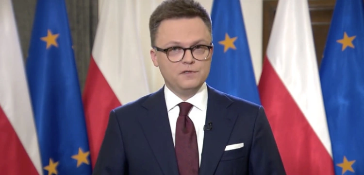 „Najsilniejszy mandat w historii”. Marszałek Hołownia wygłosił orędzie