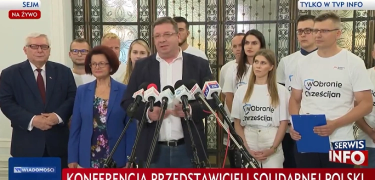 Solidarna Polska złożyła projekt ustawy "W obronie wolności Chrześcijan"