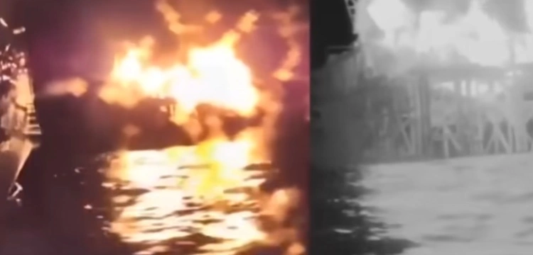 Historyczny cios Ukrainy - drony uderzyły w rosyjską platformę na Morzu Kaspijskim