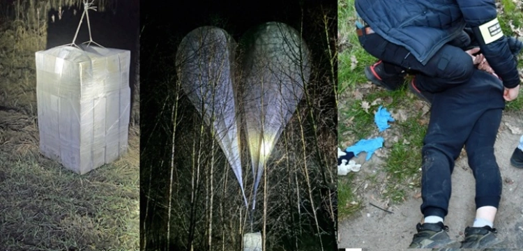SG i KAS rozbiły grupę przestępczą, która przemycała papierosy za pomocą balonów meteorologicznych