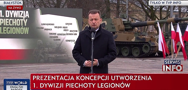 Szef MON przedstawił koncepcję nowej dywizji Wojska Polskiego: Naszym zadaniem jest budowa silnego WP, zęby skutecznie odstraszyć agresora