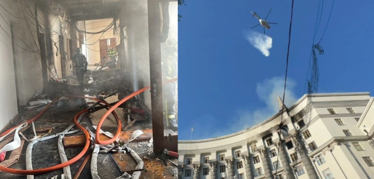 Rosja zaatakowała budynek ukraińskiego rządu