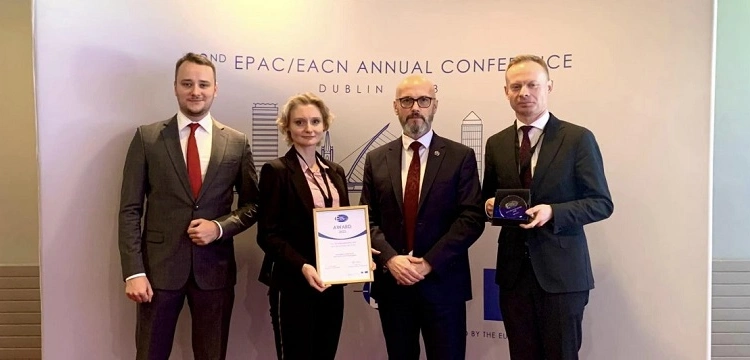 Projekt CBA z nagrodą EPAC/EACN AWARD 2023 za najbardziej innowacyjny i udany projekt w obszarze przeciwdziałania korupcji!