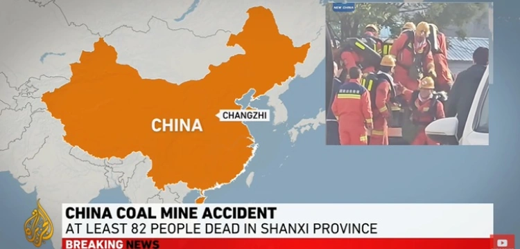 Chiny. Alarm w kopalni nie uratował górników. Tragiczna eksplozja i śmierć 90 osób