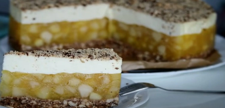 Cytrynowiec z jabłkami - to ciasto nie wymaga pieczenia