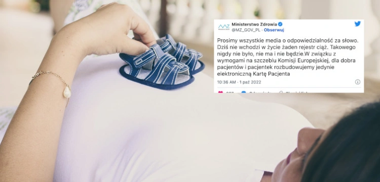 Media publikują fake newsy o „rejestrze ciąż”. Ważny apel resortu zdrowia