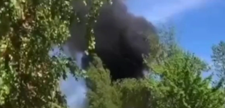 Tajemniczy pożar na Białorusi. W płomieniach stanął magazyn oleju opałowego