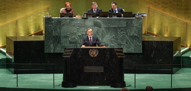 Prezydent Duda na forum ONZ: Putin, rozpętując wojnę w Ukrainie, chciał odbudować rosyjskie imperium