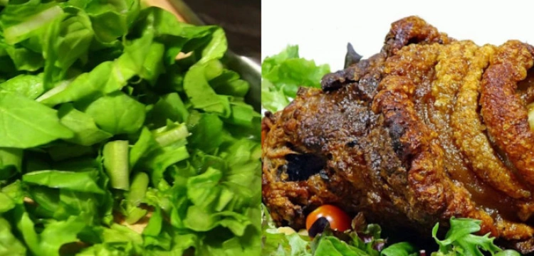 Pójdź na pole zbierz rukolę. Wieprzowina w rukoli