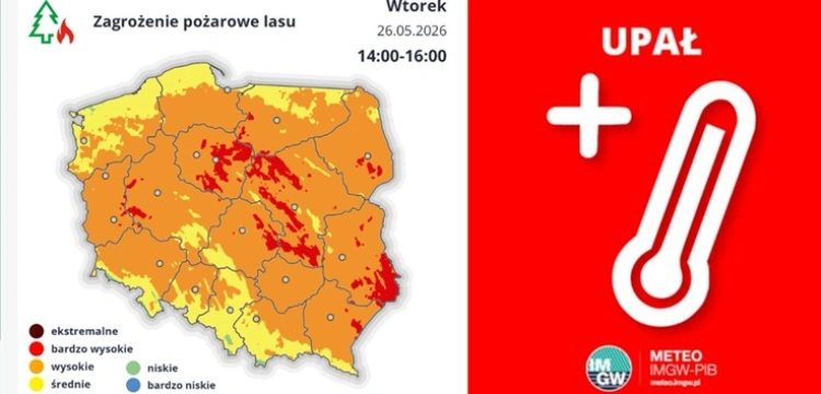 Uderzenie gorąca nad Polską. IMGW ostrzega: nawet 30 stopni, możliwe pożary lasów
