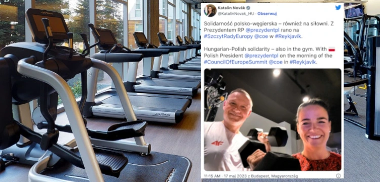 „Solidarność polsko-węgierska”. Prezydent Duda wybrał się na siłownię z prezydent Węgier