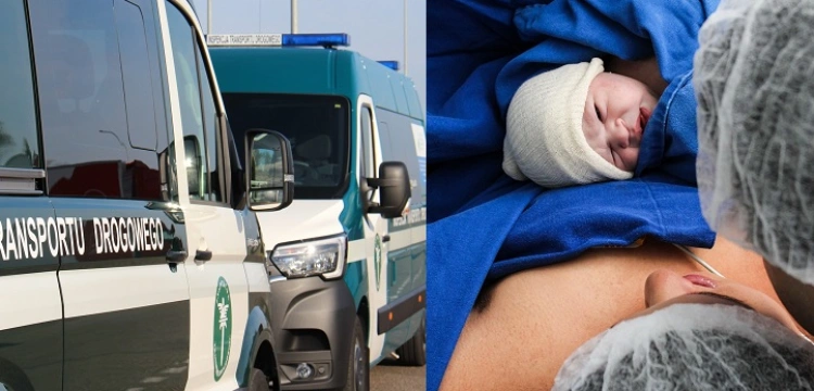 Niecodzienny poród na autostradzie A1 z pomocą babci oraz inspektorów transportu drogowego