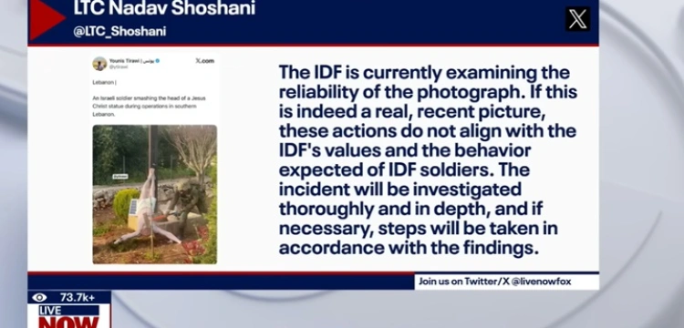 Siły Obronne Izraela wymieniają zniszczony krzyż w Libanie na nowy