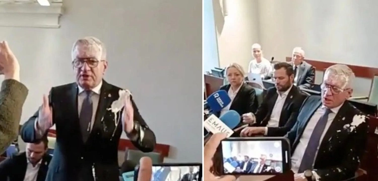 Poznaniacy mają dość. Tort na twarzy Jaśkowiaka podczas sesji rady miejskiej [Wideo]