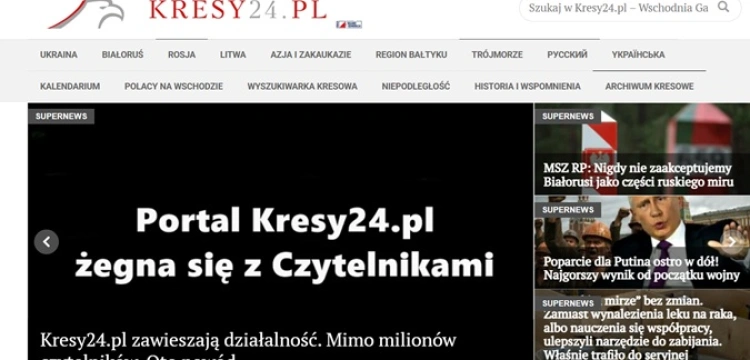 Kolejny reset wg Tuska? Kresy24.pl zawieszają działalność po decyzji Senatu