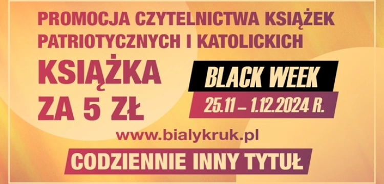 Black Weeks: 10.000 egzemplarzy wybitnych książek po 5 zł!