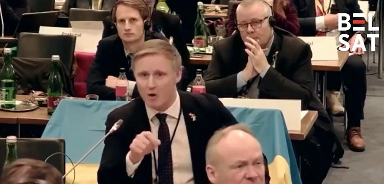 [Wideo] „Russkij wojennyj korabl, paszoł na***” - przedstawiciel Łotwy ostro na sesji OBWE do Rosjan