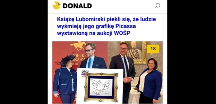 Picasso na aukcji WOŚP i burza w sieci