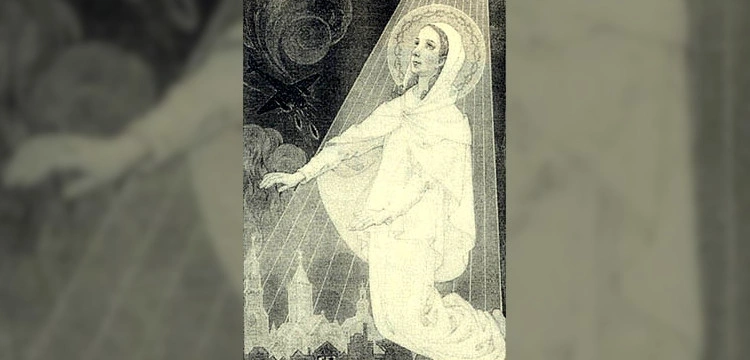 Święta Ludwina.  W swych ostatnich latach żyła wyłącznie Komunią świętą