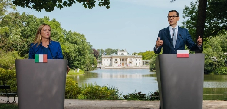Premier Morawiecki po spotkaniu z Meloni: Wspólne "TAK" dla bezpiecznej Europy