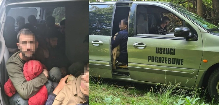 Zgorzelec. Samochód usług pogrzebowych, a tam… dziesięciu migrantów i czterech „kurierów”