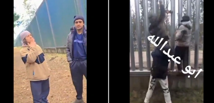 Migranci niszczą barierę na granicy Polski z Białorusią [Wideo]
