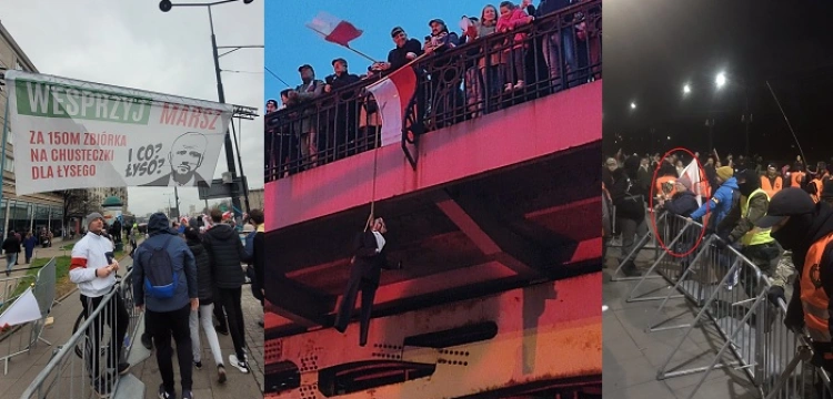 Powieszona kukła Putina, ochrona działaczki LGBT, jątrzenie Brauna i zbiórka „dla łysego” – krótko o MN