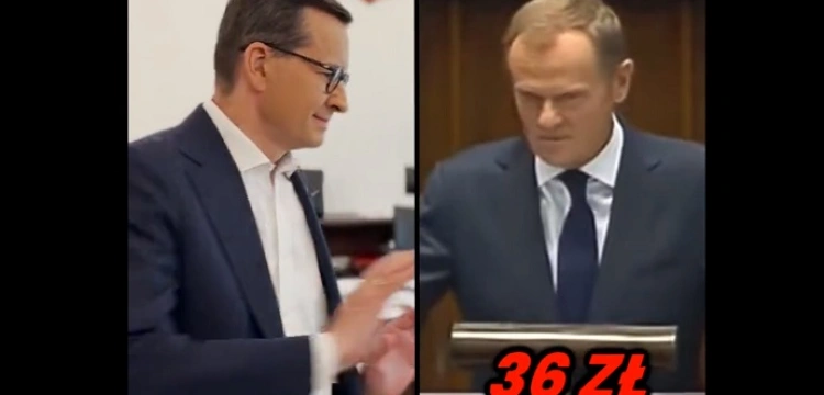 Premier o podwyżkach Tuska: „Taki to był wielki pan”… 36 zł rewaloryzacji [Wideo]