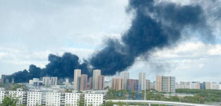 [WIDEO] Czarny dym nad Moskwą