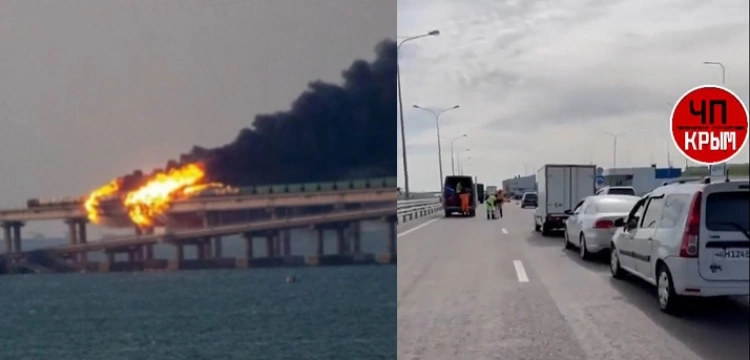 Rosja zamyka Most Krymski. Samochody muszą zawracać [Wideo]