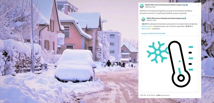 UWAGA! Tegoroczny rekord zimna w Polsce to -32,3 stopnie Celsjusza