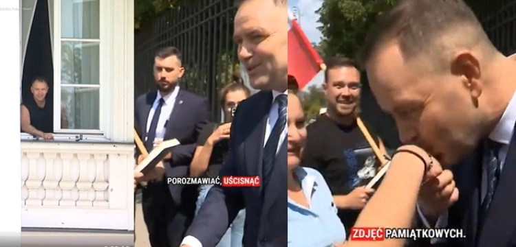 [Wideo] Prezydent Nawrocki umawia się z Polakami przed Belwderem: „Będę za pół godziny”