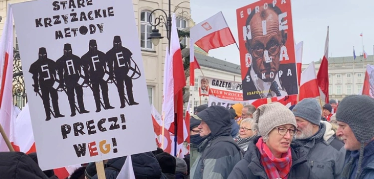 Ogromy protest przed Pałacem Prezydenckim: NIE dla SAFE!