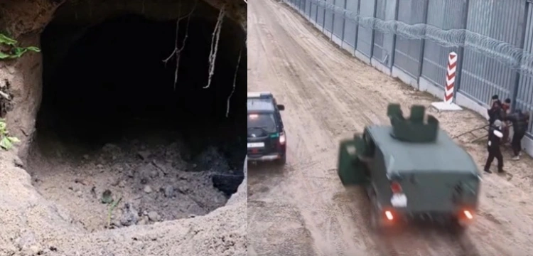 Pod ziemią i „na ślepo”. Straż Graniczna wykryła tunel z Białorusi do Polski [Wideo]