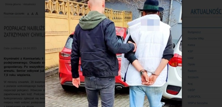 Cela plus! Opole. Podpalacz ujęty tuż po ucieczce z miejsca przestępstwa