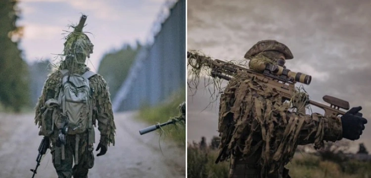 [FOTO] Polscy strzelcy wyborowi na granicy z Białorusią