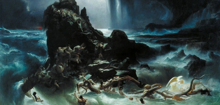 A gdy upłynęło siedem dni, wody potopu spadły na ziemię