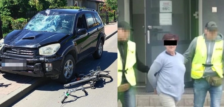 Cela plus! 59-latka, która potrąciła rowerzystkę z 3-letnim dzieckiem trafiła do aresztu