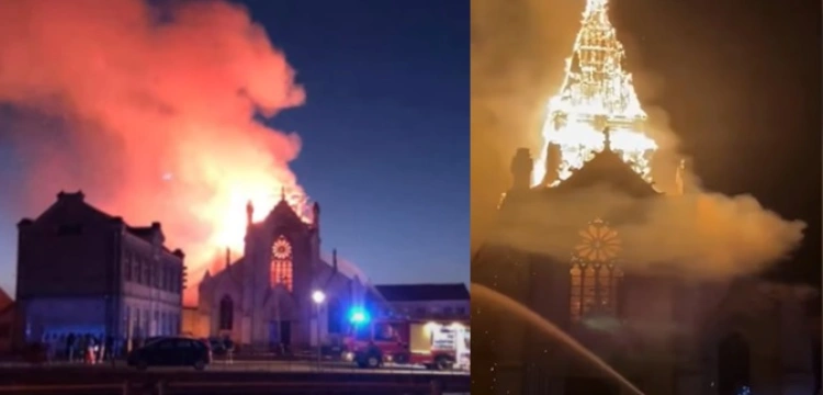 fronda, portal poświęcony, informacje z polski, informacje z świata Tragedia w Saint-Omer: Pożar doszczętnie zniszczył kościół pw. Niepokalanego Poczęcia NMP