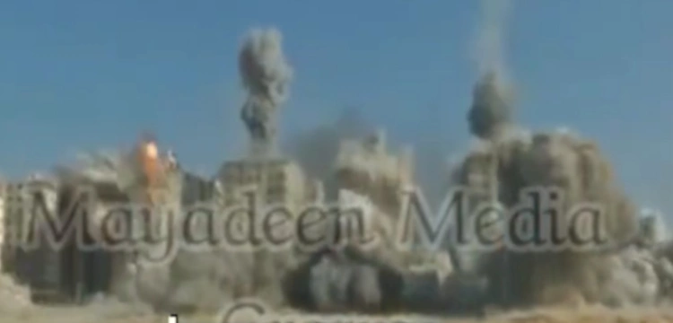 [WIDEO] Izrael zbombardował w minutę 12 bloków mieszkalnych