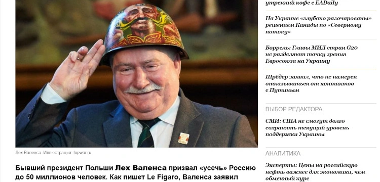 „Powinna zostać zniszczona”. W Rosji grzmi po wywiadzie Wałęsy