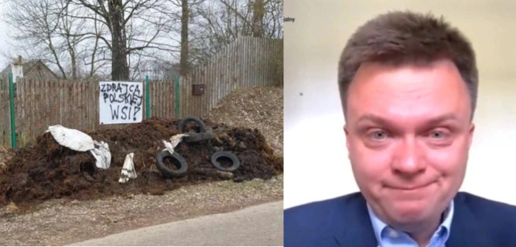 Bez barierek ani rusz? Rolnicy wysypali obornik przed domem Hołowni