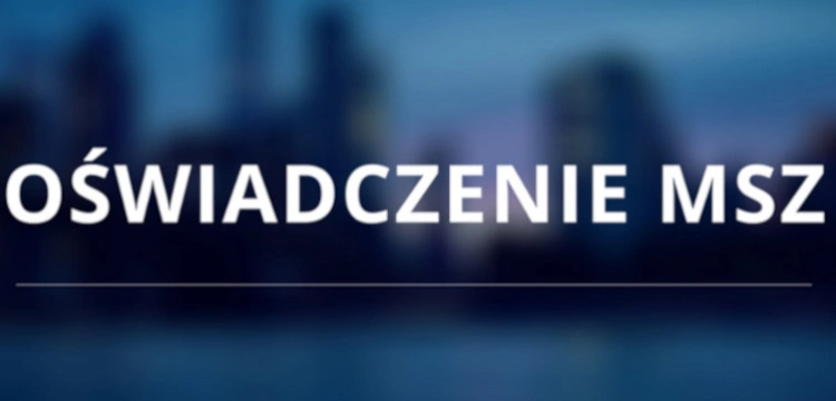 Oświadczenie MSZ ws. konwencjonalnych sił zbrojnych w Europie