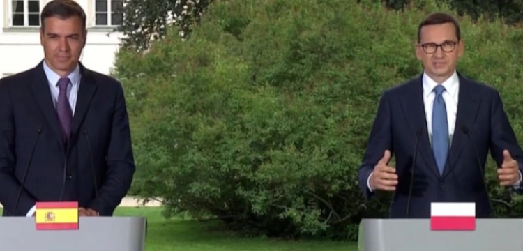 Premier Morawiecki po spotkaniu z premierem Sanchezem: Idziemy z Hiszpanią ręka w rękę we wszystkich kluczowych tematach