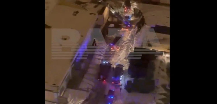 Moskwa. Pożar w jednostce wojskowej