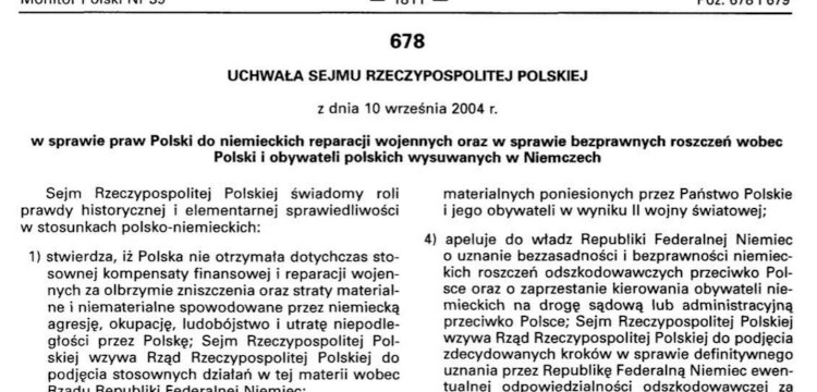 Jeszcze 18 lat temu Tusk i Schetyna chcieli reparacji od Niemiec i wzywali rząd do działań w tej sprawie